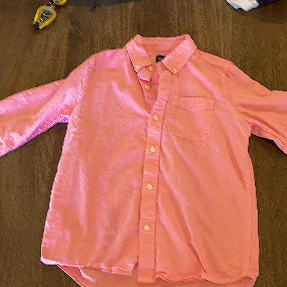 Pink Button Down shirt GREAT condition size 10/12